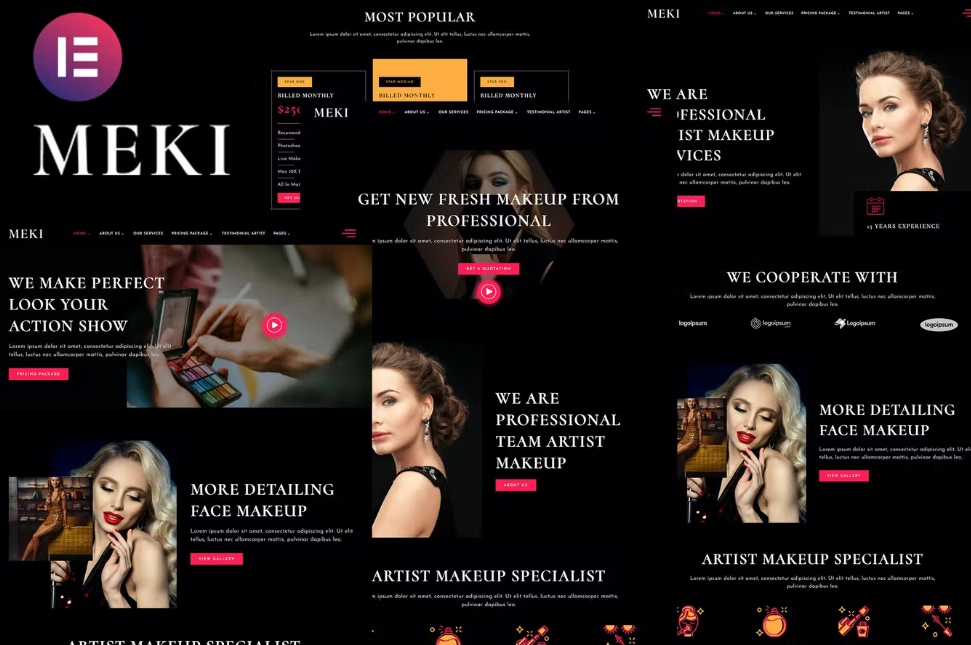 Meki Artist Makeup Business Services Elementor Template Kit 75 1650473566 1