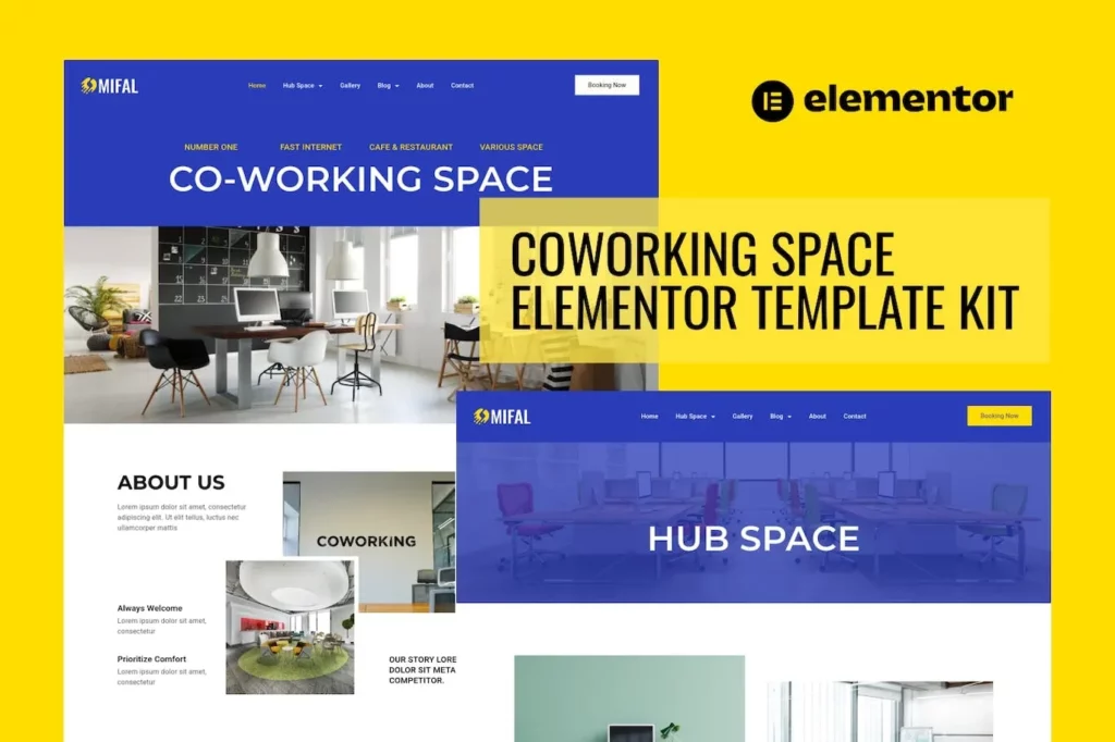 Mifal – Coworking Space Elementor Template Kit
