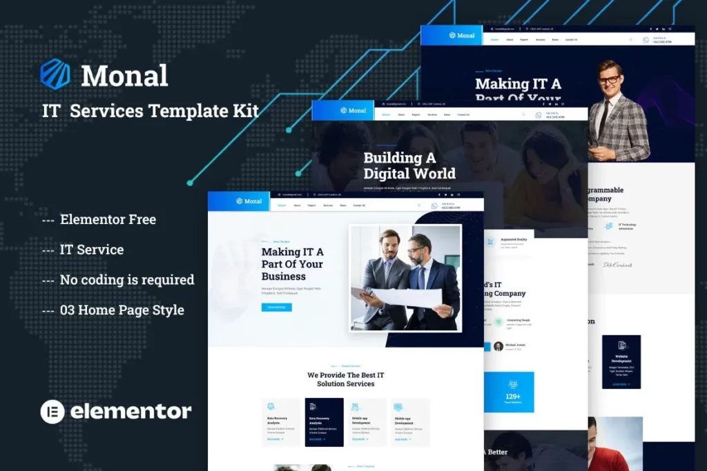 Monal – IT Service Elementor Template Kit