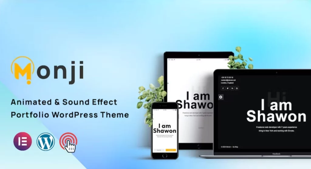 Monji – Personal Portfolio WordPress Theme 1.0