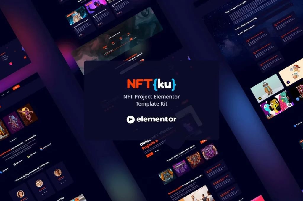 NFTku – NFT Project Elementor Template Kit