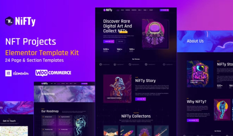 Nifty Nft Project And Portfolio Wordpress Elementor Template Kit 1 1653054494 1