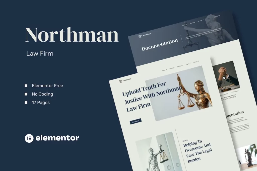 Northman – Law Firm Elementor Template Kit