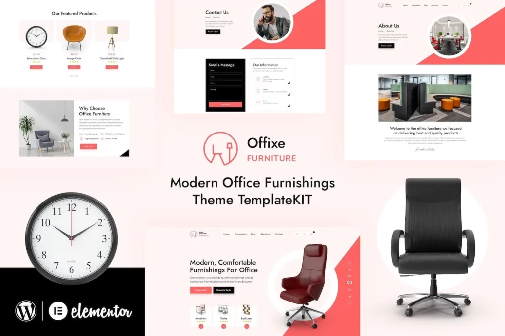 Offixe – Furniture Elementor Template Kit