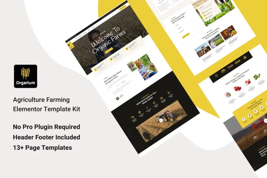 Orgarium – Agriculture Organic Farming Template Kit