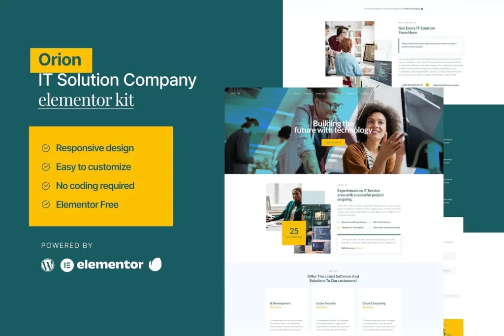 Orion – IT Solution &amp; Service Elementor Template Kit