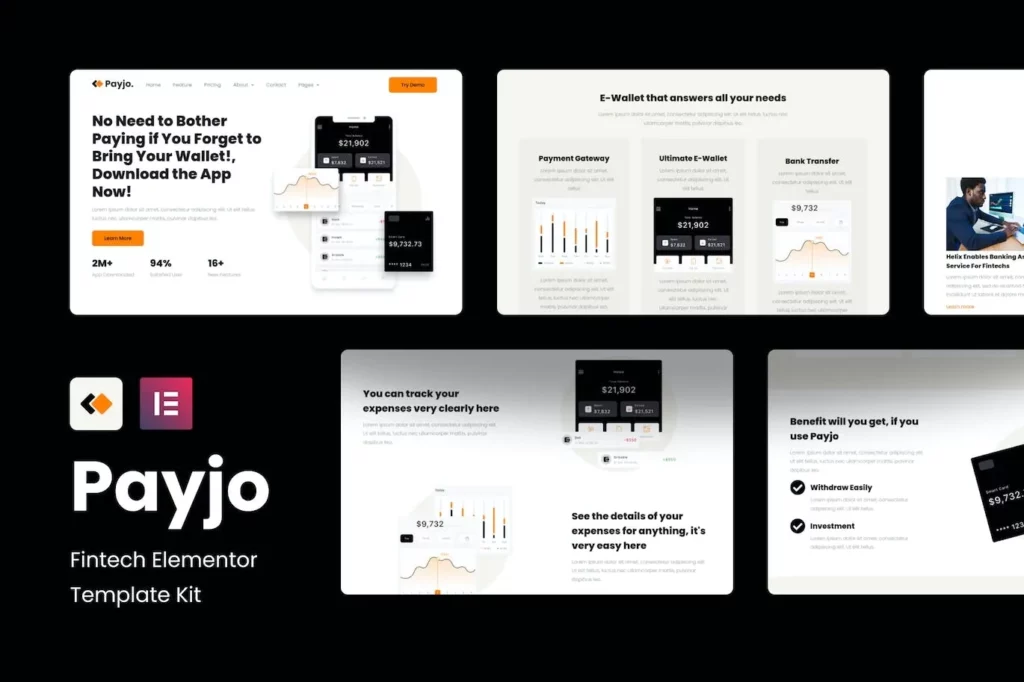 Payjo – Fintech Elementor Template Kit