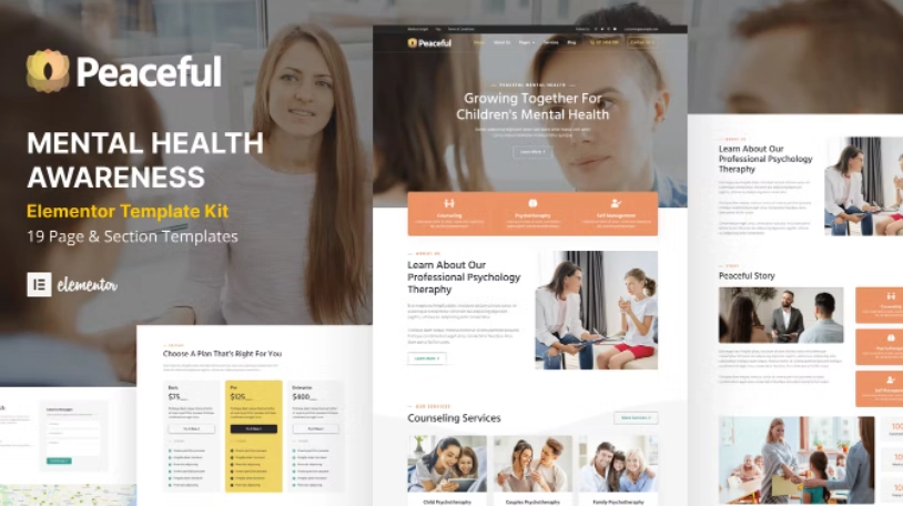 Peaceful Mental Health Awareness Wordpress Elementor Template Kit 7 1653211442 1