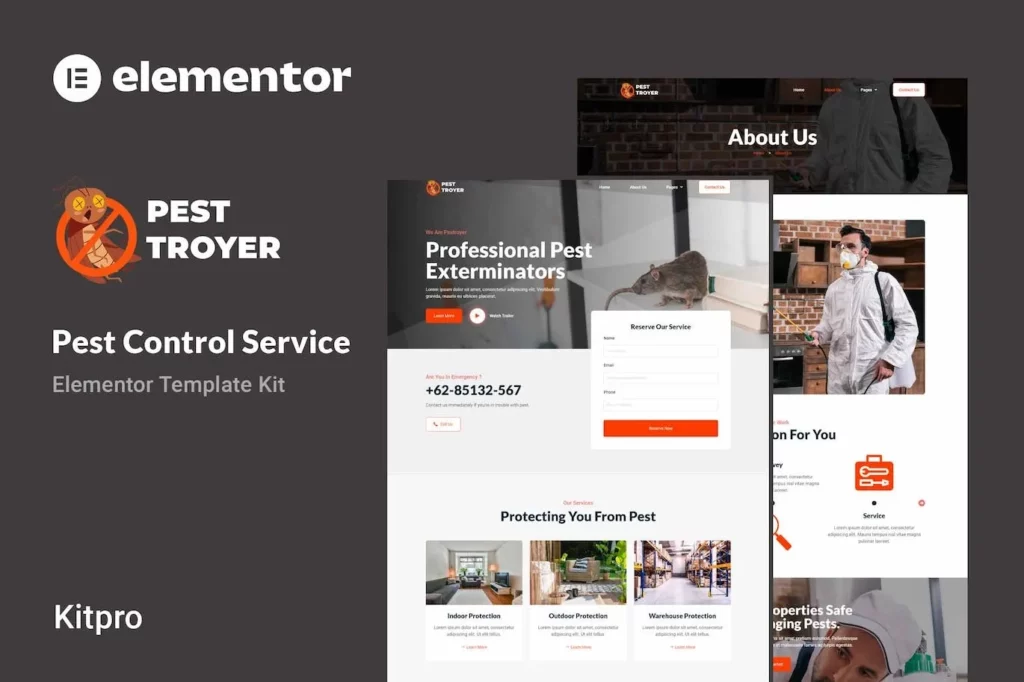 Pestroyer – Pest Control Service Elementor Template Kit