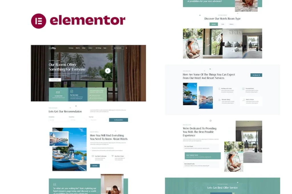 Pila – Hotel &amp; Resort Elementor Template Kit
