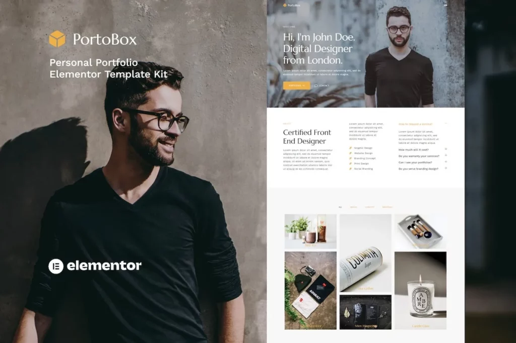 PortoBox – Creative Portfolio Elementor Template Kit