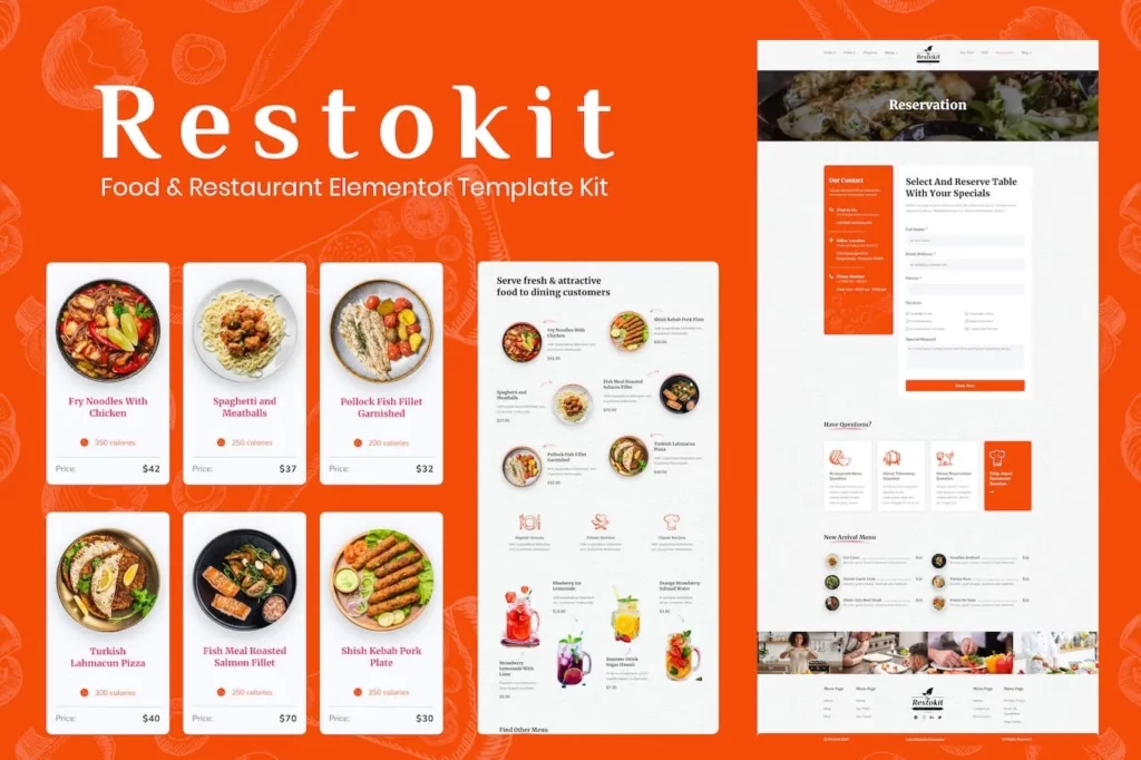 Restokit – Food &amp; Restaurant Elementor Template Kit