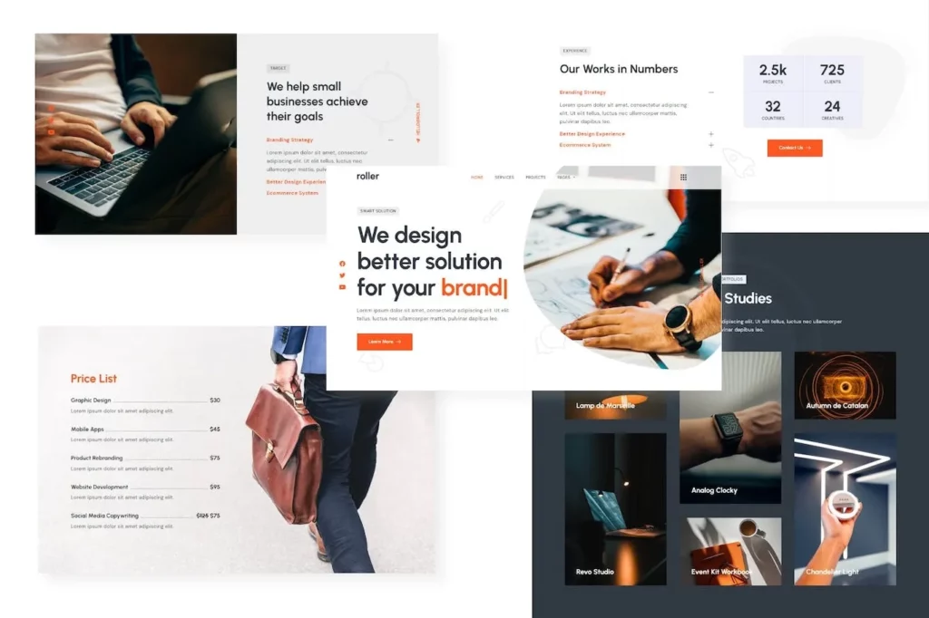 Roller – Creative Portfolio &amp; Agency Elementor Template Kit