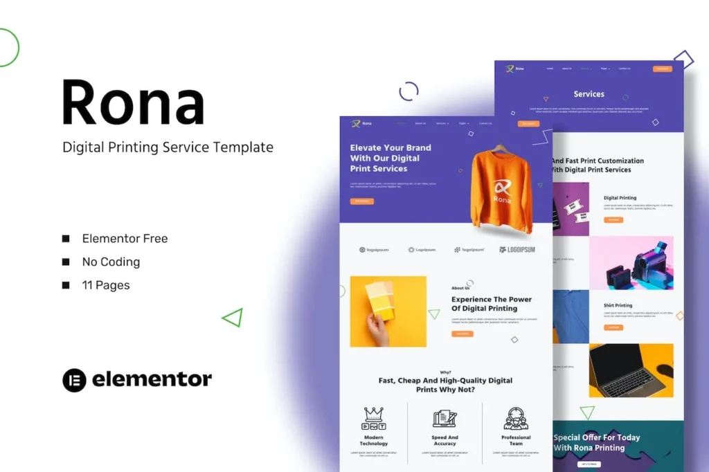 Rona – Digital Printing Service Template Kit