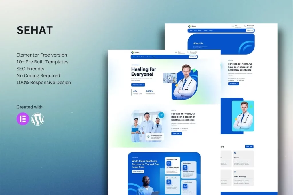 Sehat – Medical Elementor Template Kit