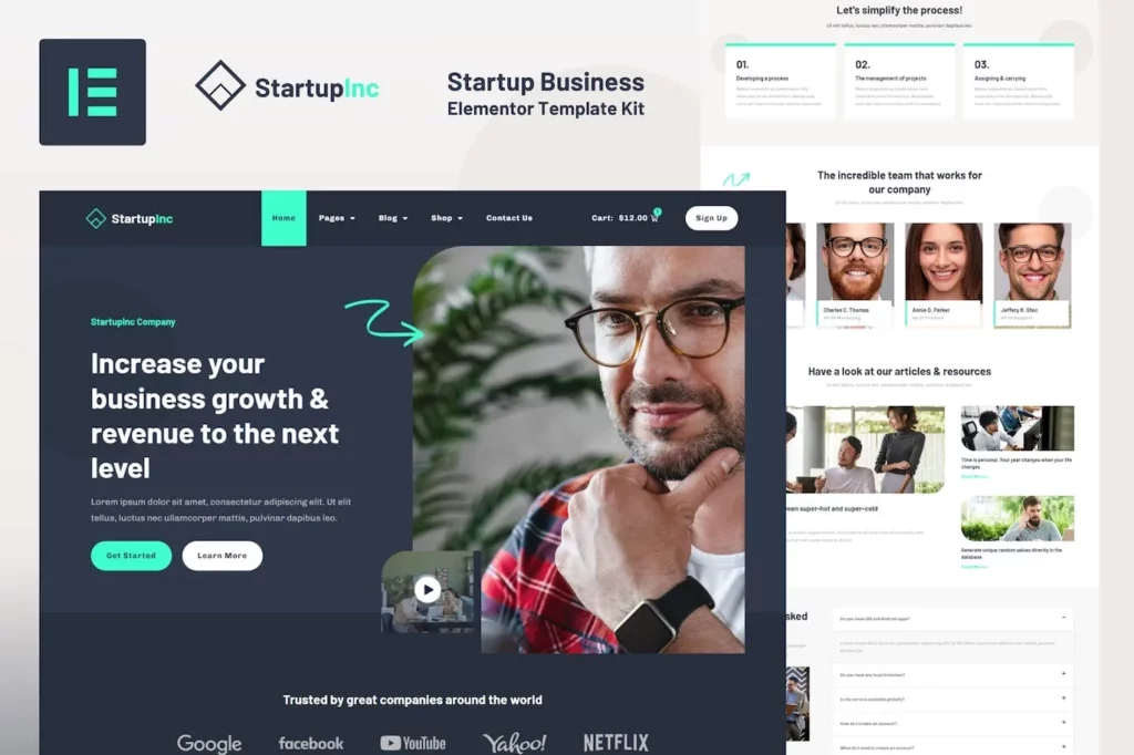 StartupInc – Startup Business Elementor Pro Template Kit