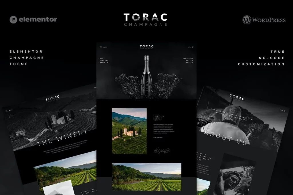 Torac – Champagne Elementor Template Kit