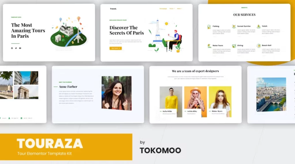 Touraza | Travel &amp; Tour Agency Elementor Template Kit