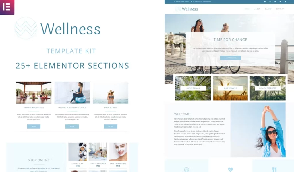 Wellness – Elementor Template Kit