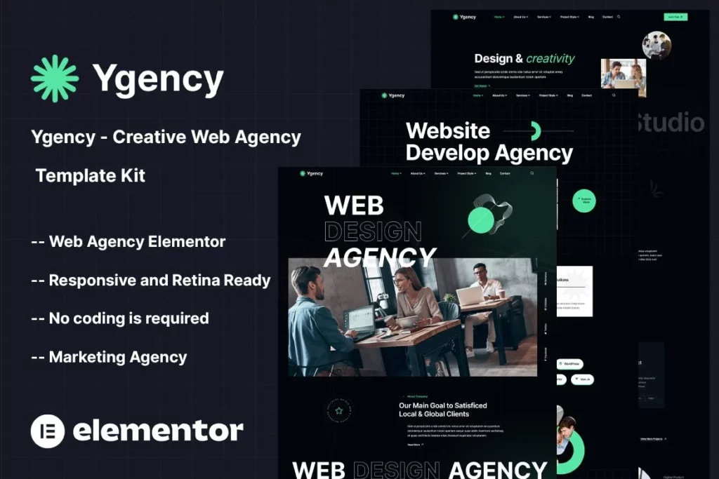 Ygency – Creative Web Agency Elementor Template Kit