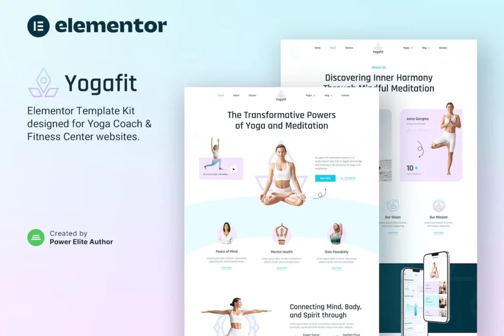 Yogafit – Yoga and Meditation Teacher Elementor Template Kit