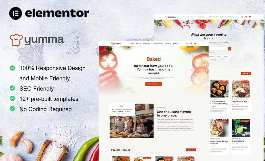 Yumma Food Recipe Elementor Template Kit 62 1650308844 1