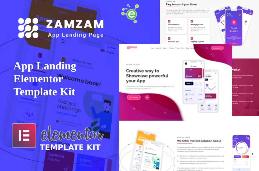 Zamzam App Landing Elementor Template Kit 20 1650473495 1