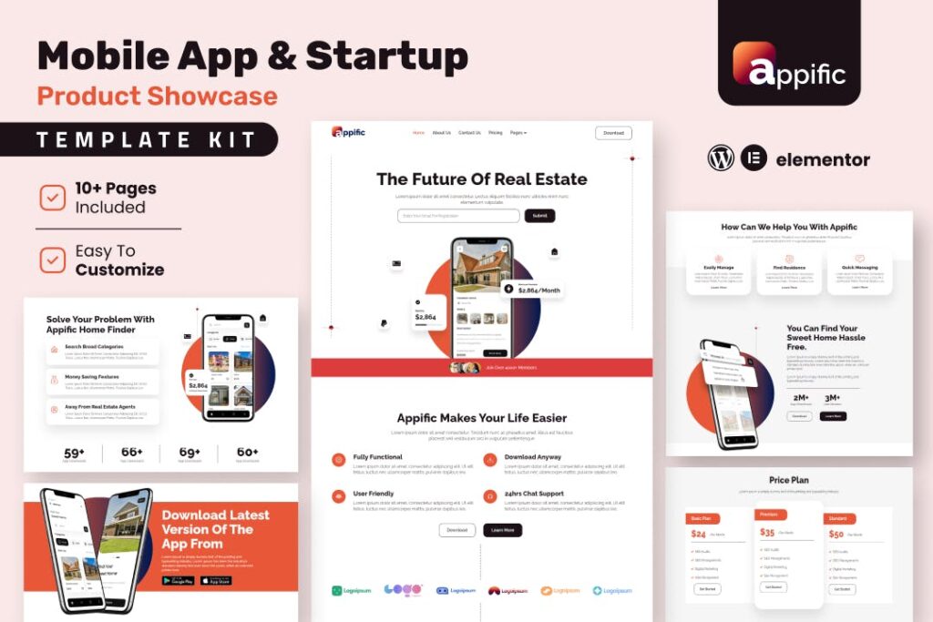 Appific – App Showcase Elementor Template Kit