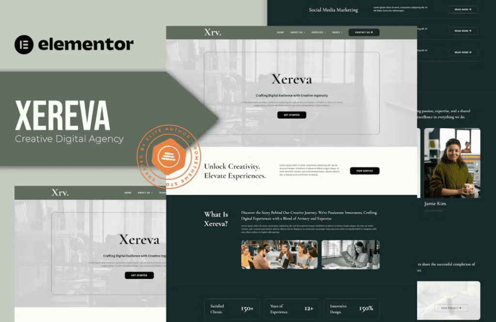 Xereva – Creative Digital Agency Elementor Template Kit