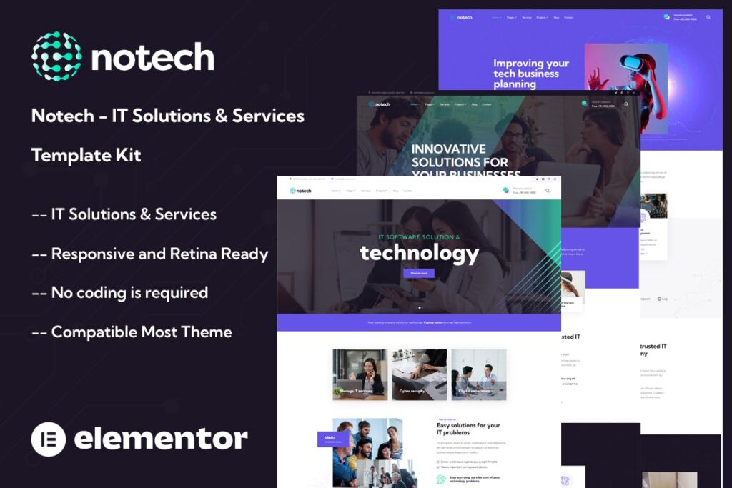 Notech – IT Solutions &amp; Services Template Kit