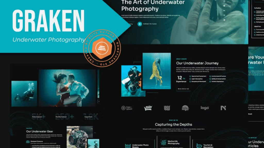 Graken – Underwater Photography Elementor Template Kit