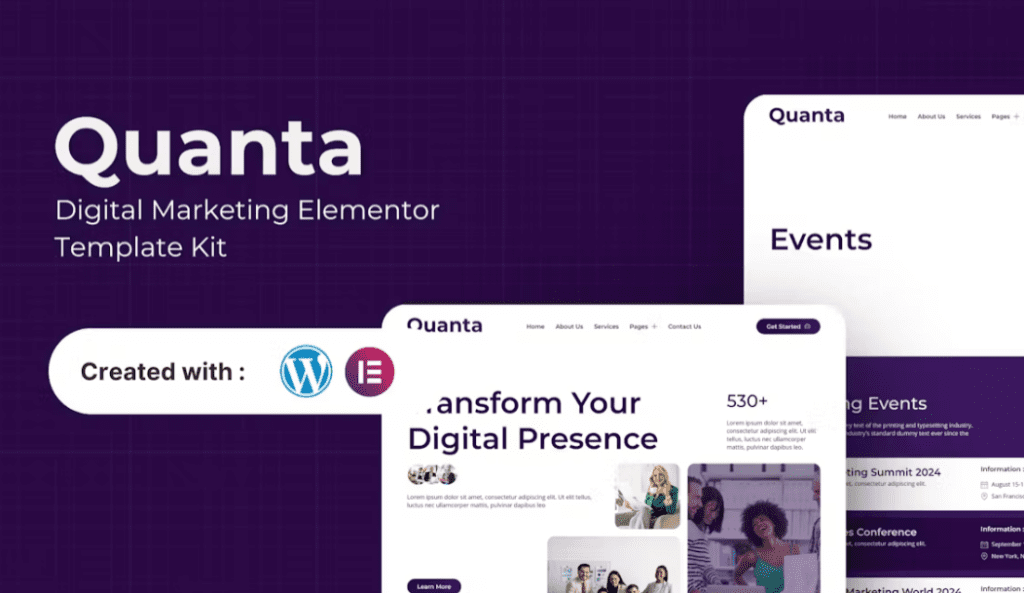 Quanta – Digital Marketing Elementor Template Kit