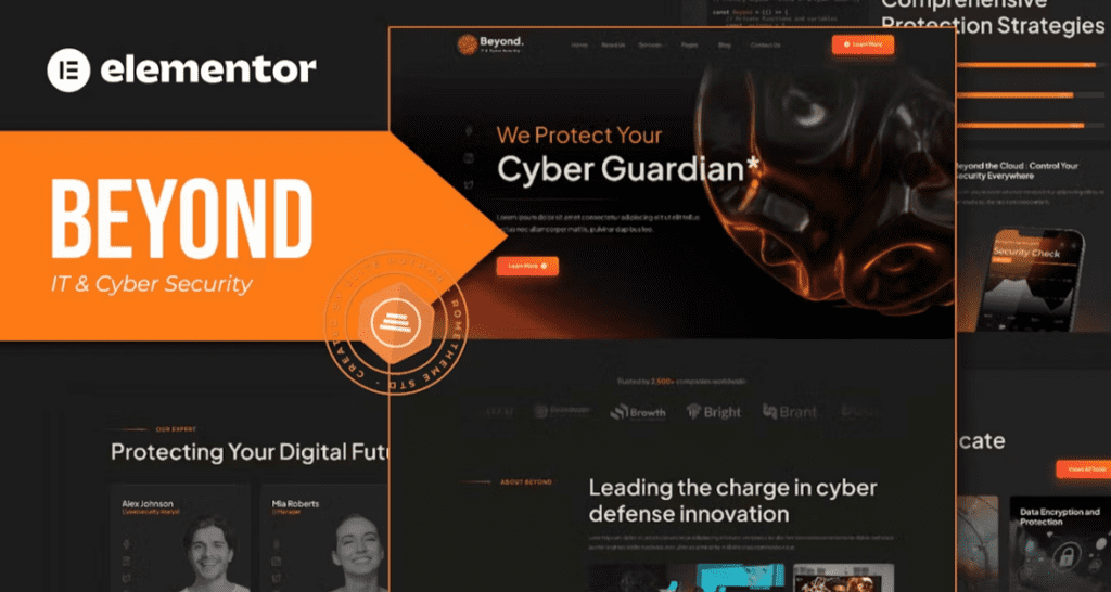 Beyond – IT &amp; Cyber Security Elementor Template Kit
