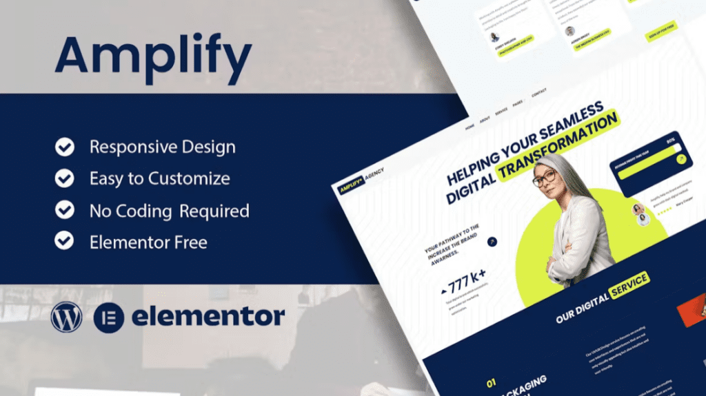Amplify – Digital Marketing Agency Elementor Template Kit