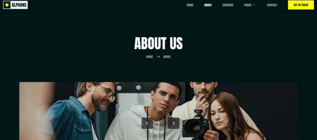 Alphons – Film Maker &amp; Movie Studio Elementor Template Kit