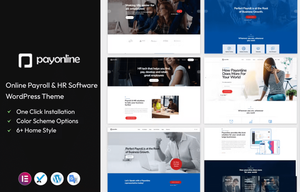 Payonline – Online Payroll and HR WordPress Theme
