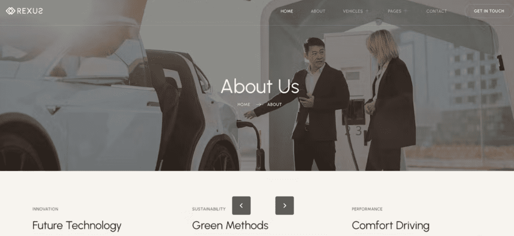 Rexus – Electric Vehicles Elementor Template Kit