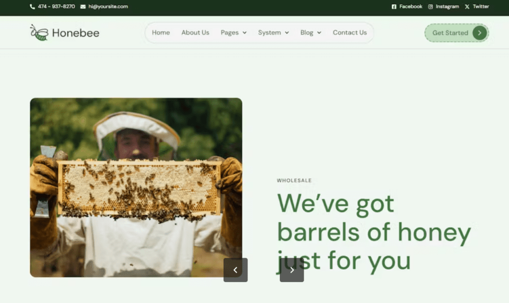 Honebee – Beekeeper Elementor Template Kit