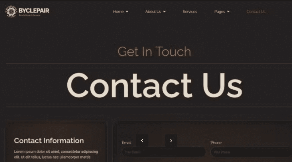 Byclepair – Bicycle &amp; Service Elementor Template Kit